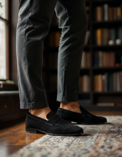 Suede Penny Loafers